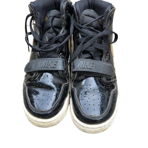 Rare Nike Air Jordan 1 Legacy 312 Black Gold Patent Size 7.5 - Picture 2 of 16
